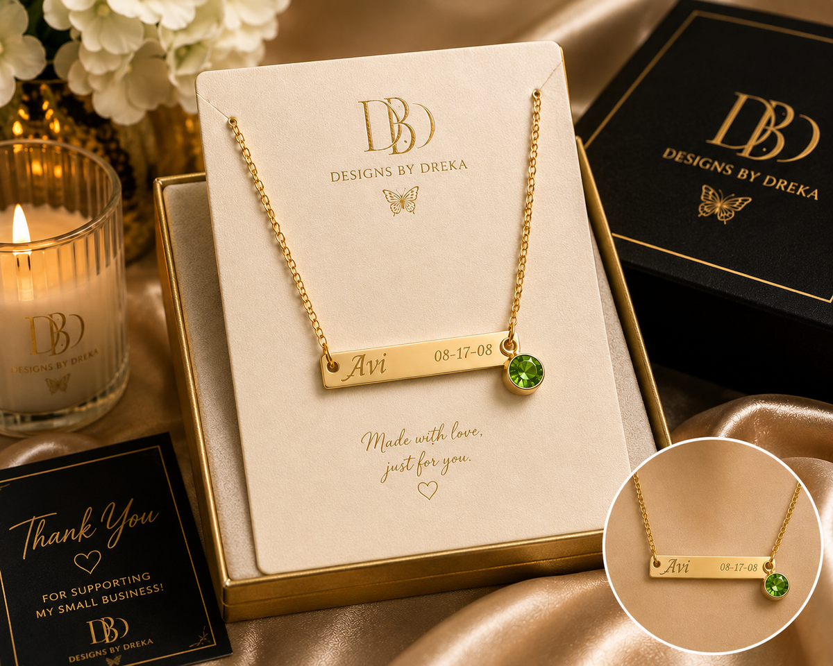 Personalized Birth Month Color Necklace