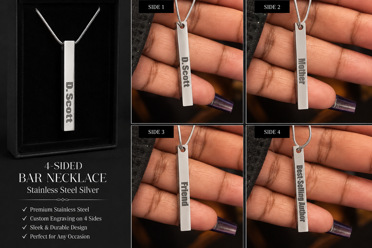 Personalized Engraved Bar Necklace