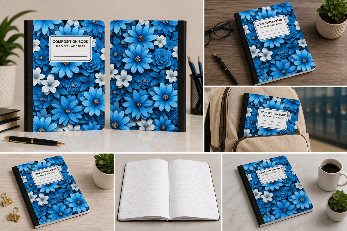 Azure Bloom Composition Notebook