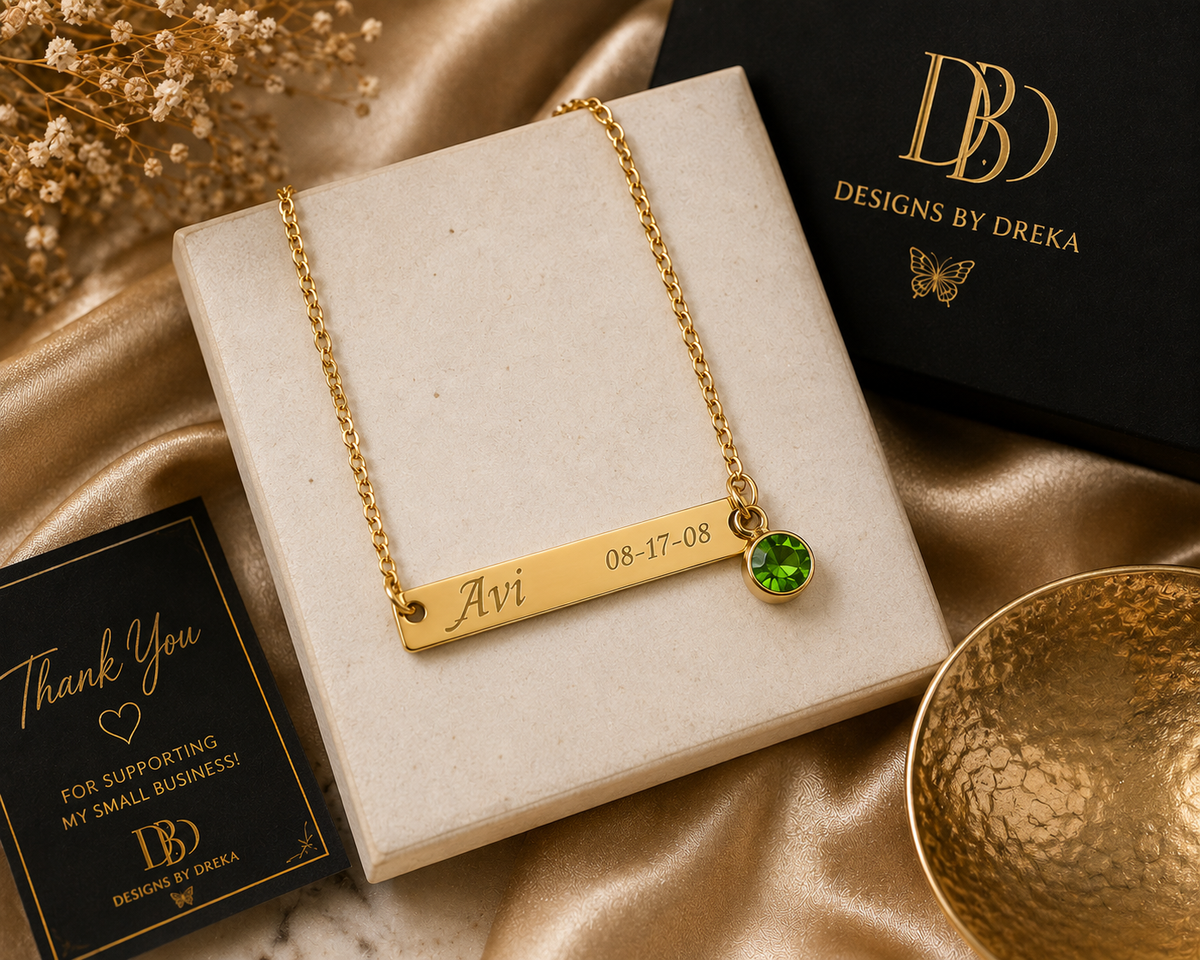 Personalized Birth Month Color Necklace