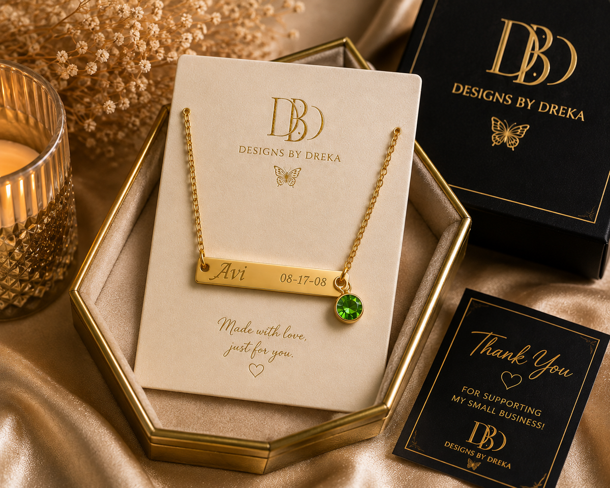 Personalized Birth Month Color Necklace
