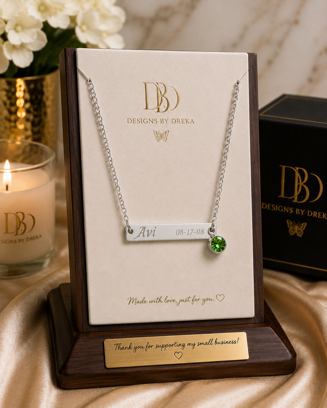Personalized Birth Month Color Necklace