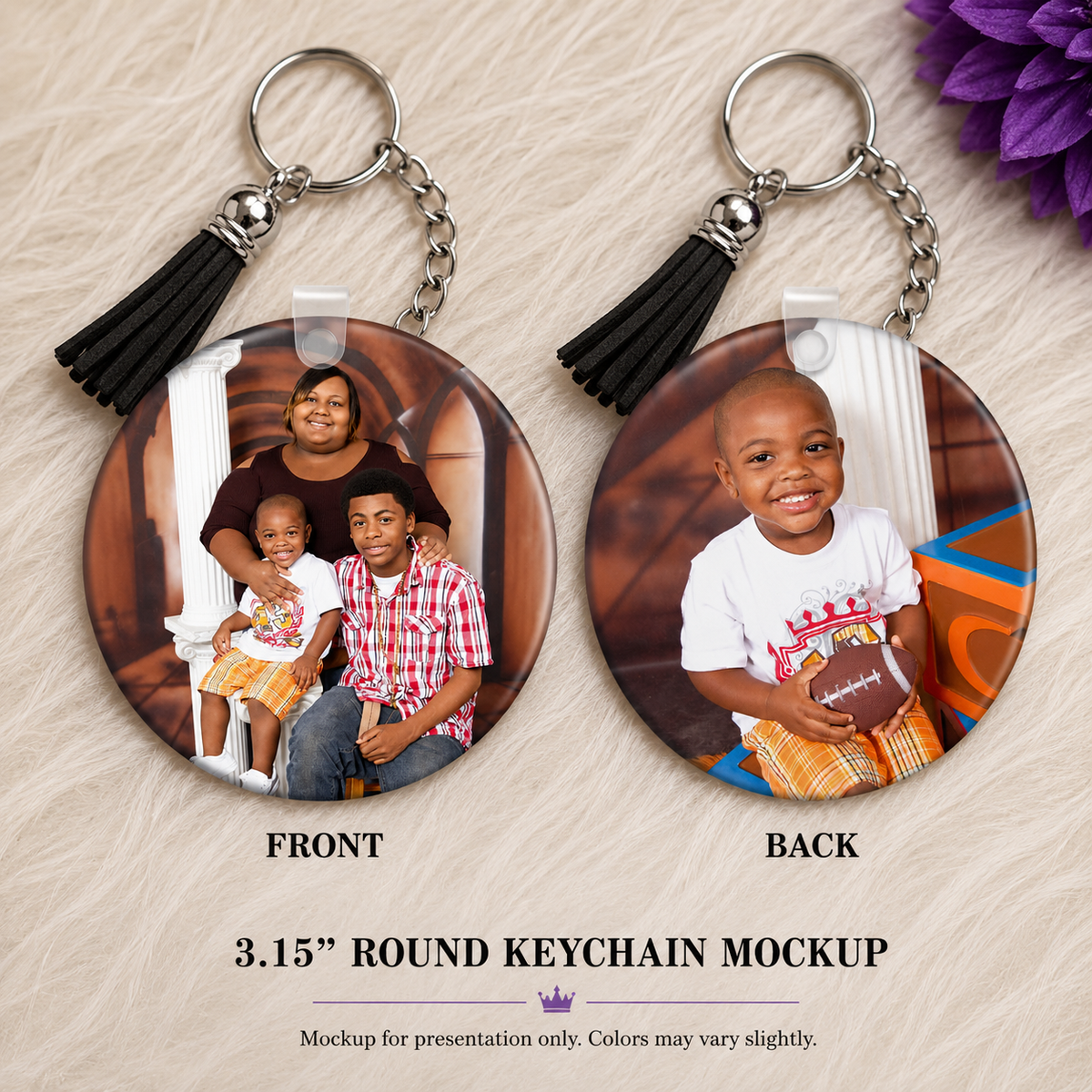 Custom Double-Sided Photo Keychain