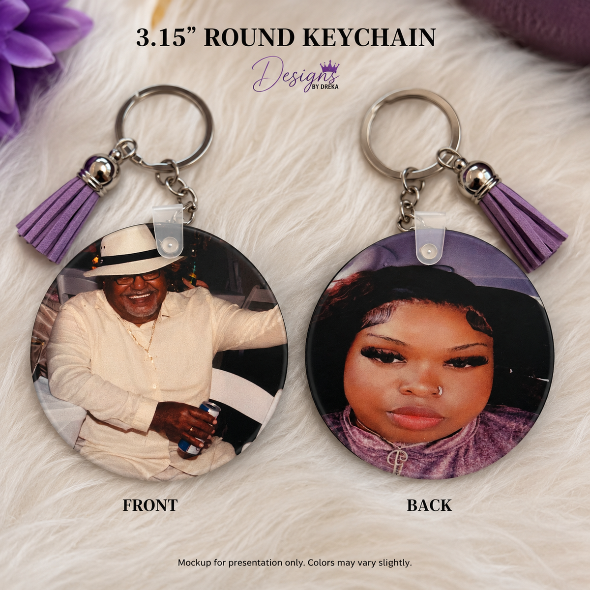 Custom Double-Sided Photo Keychain