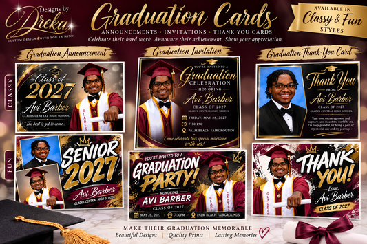 Personalized 4×6 Graduation Cards