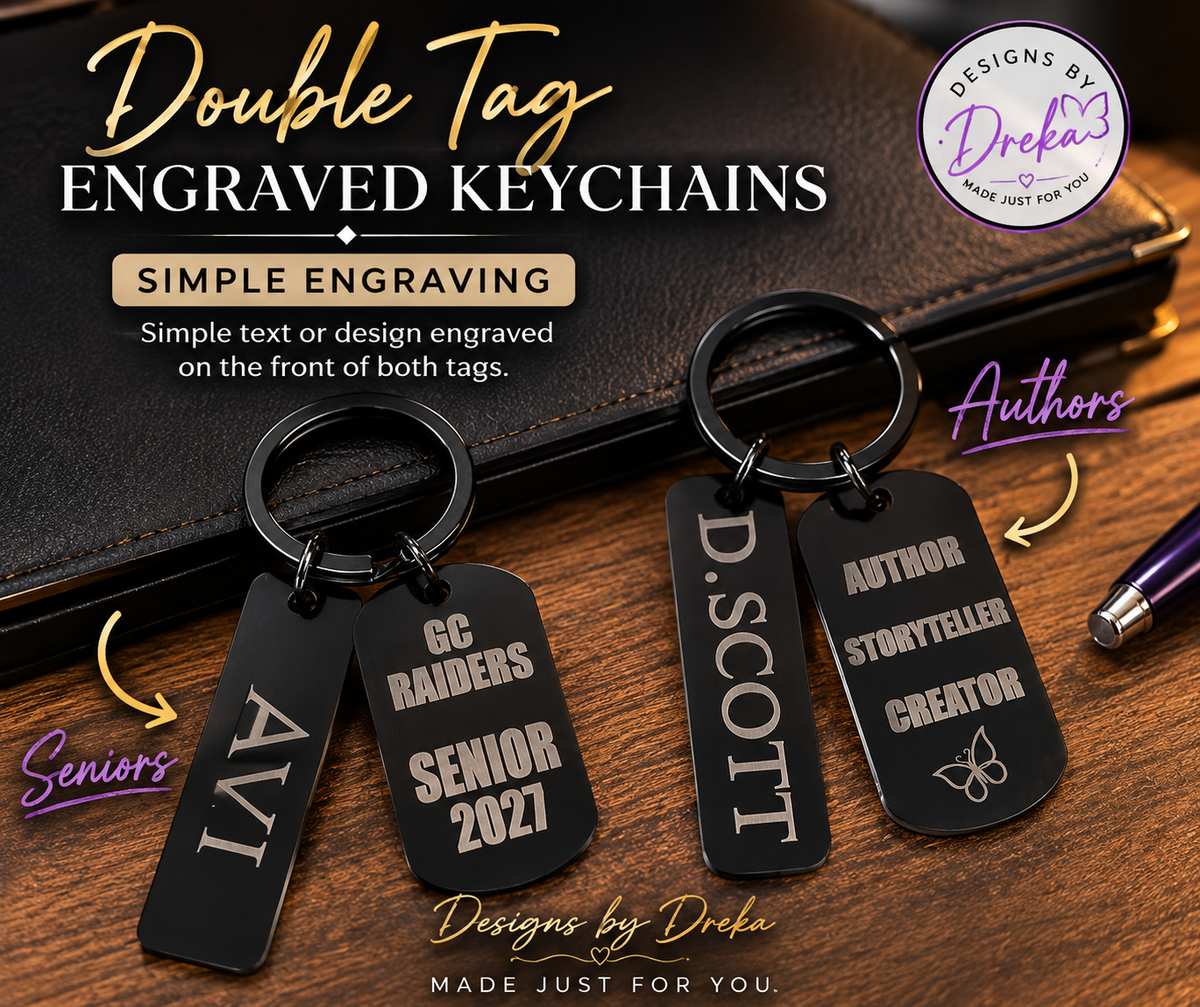 Double the Meaning Engraved Keychain