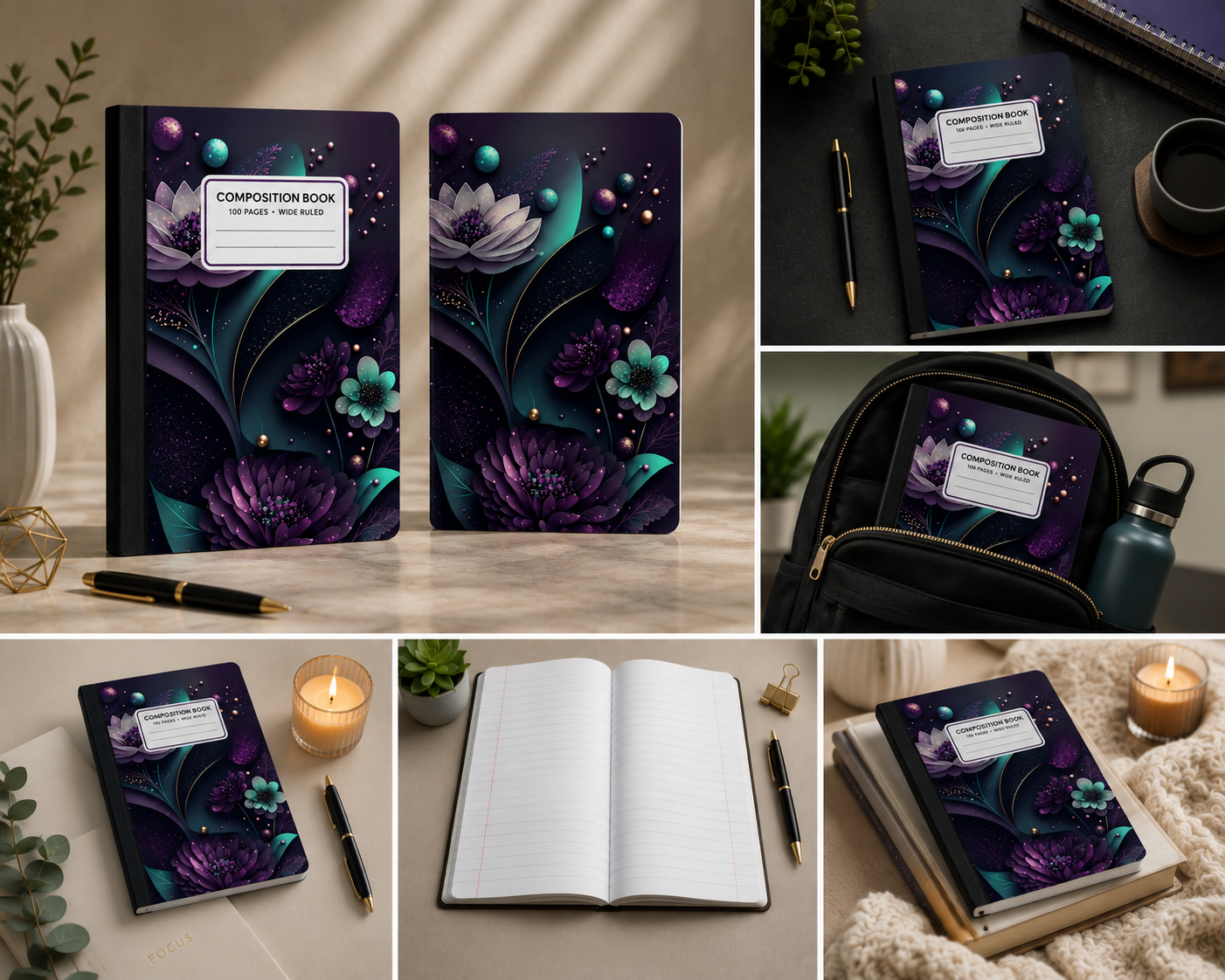 Midnight Garden Composition Notebook