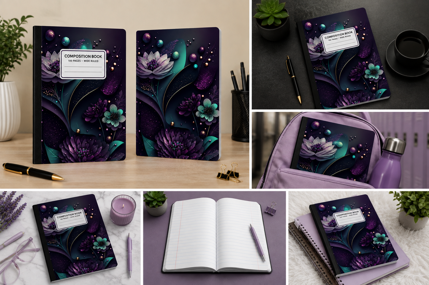 Midnight Garden Composition Notebook