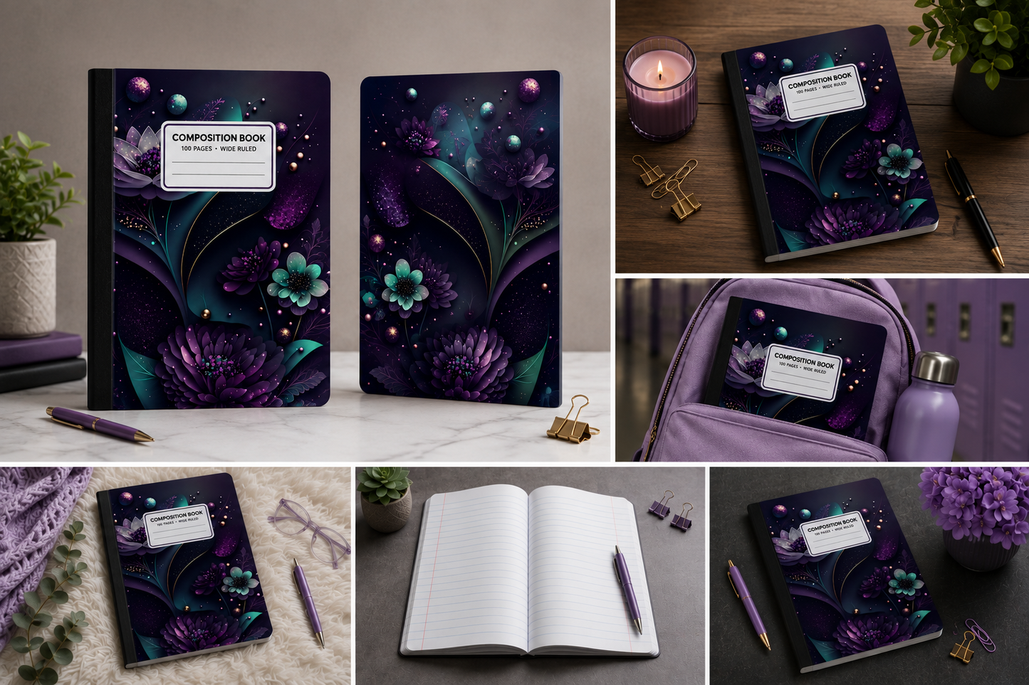 Midnight Garden Composition Notebook