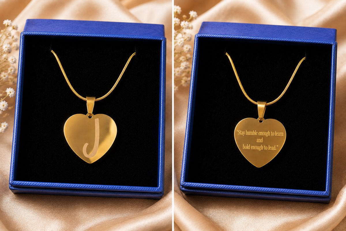 Personalized Engraved Heart Necklace