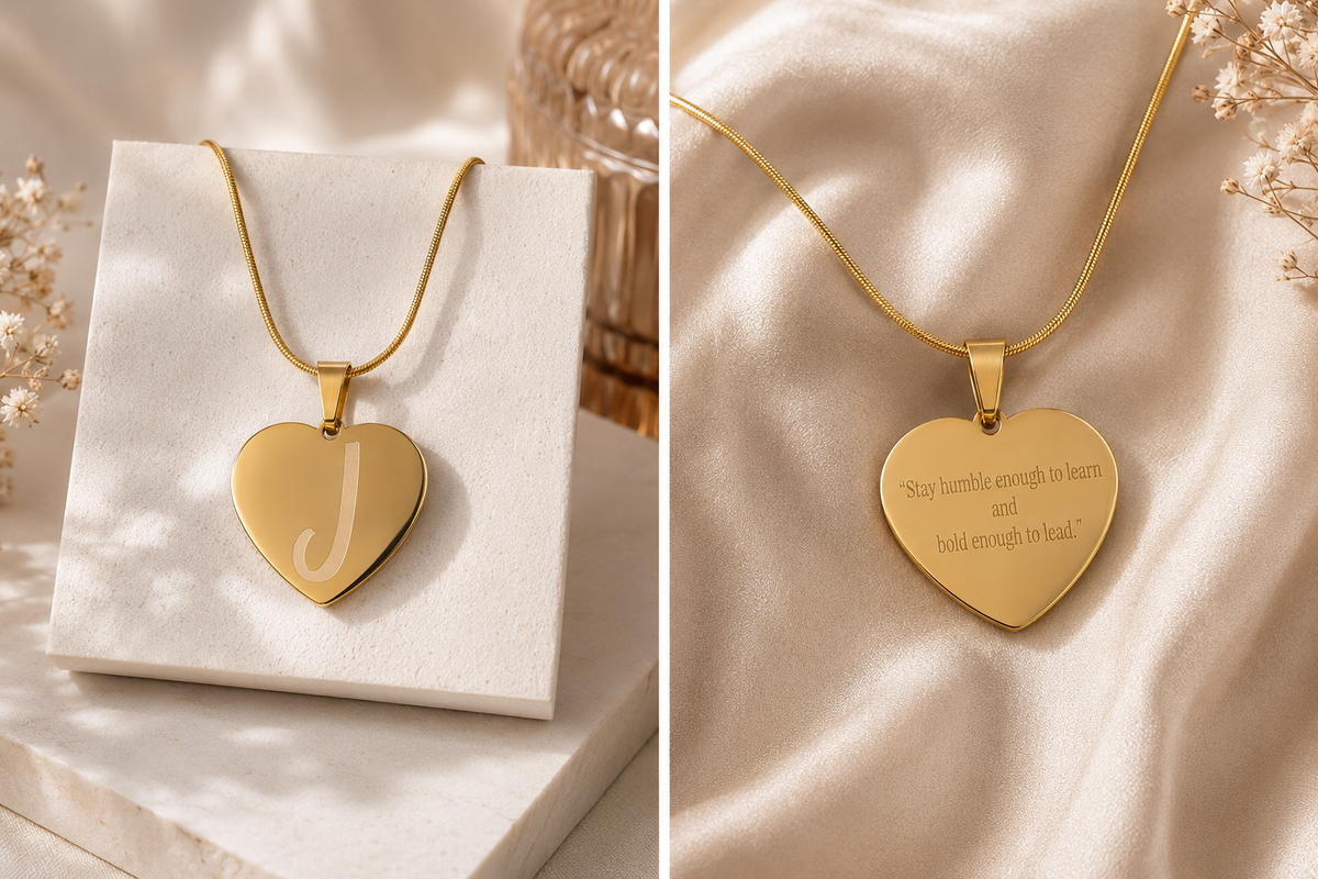 Personalized Engraved Heart Necklace