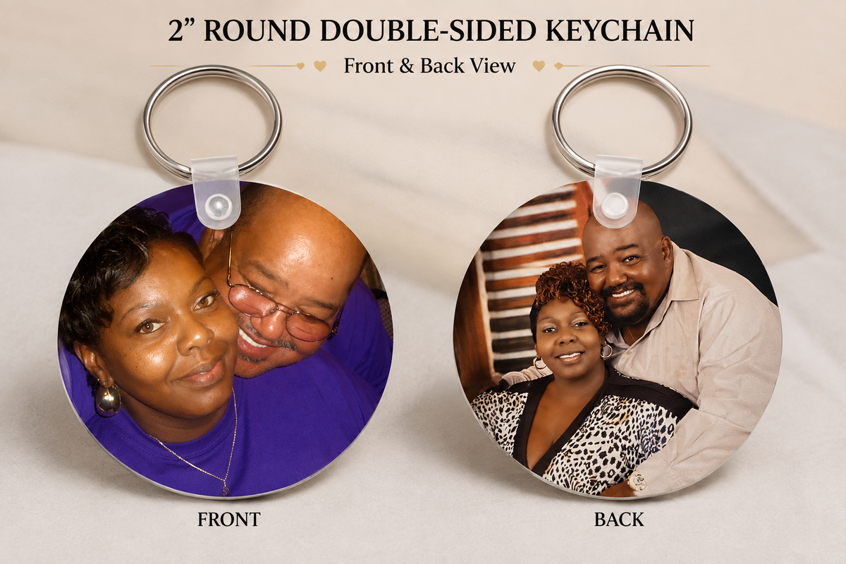 Custom Double-Sided Photo Keychain