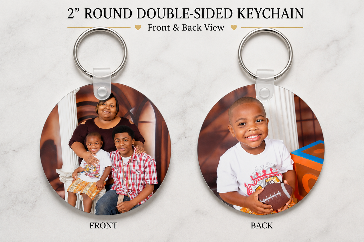 Custom Double-Sided Photo Keychain
