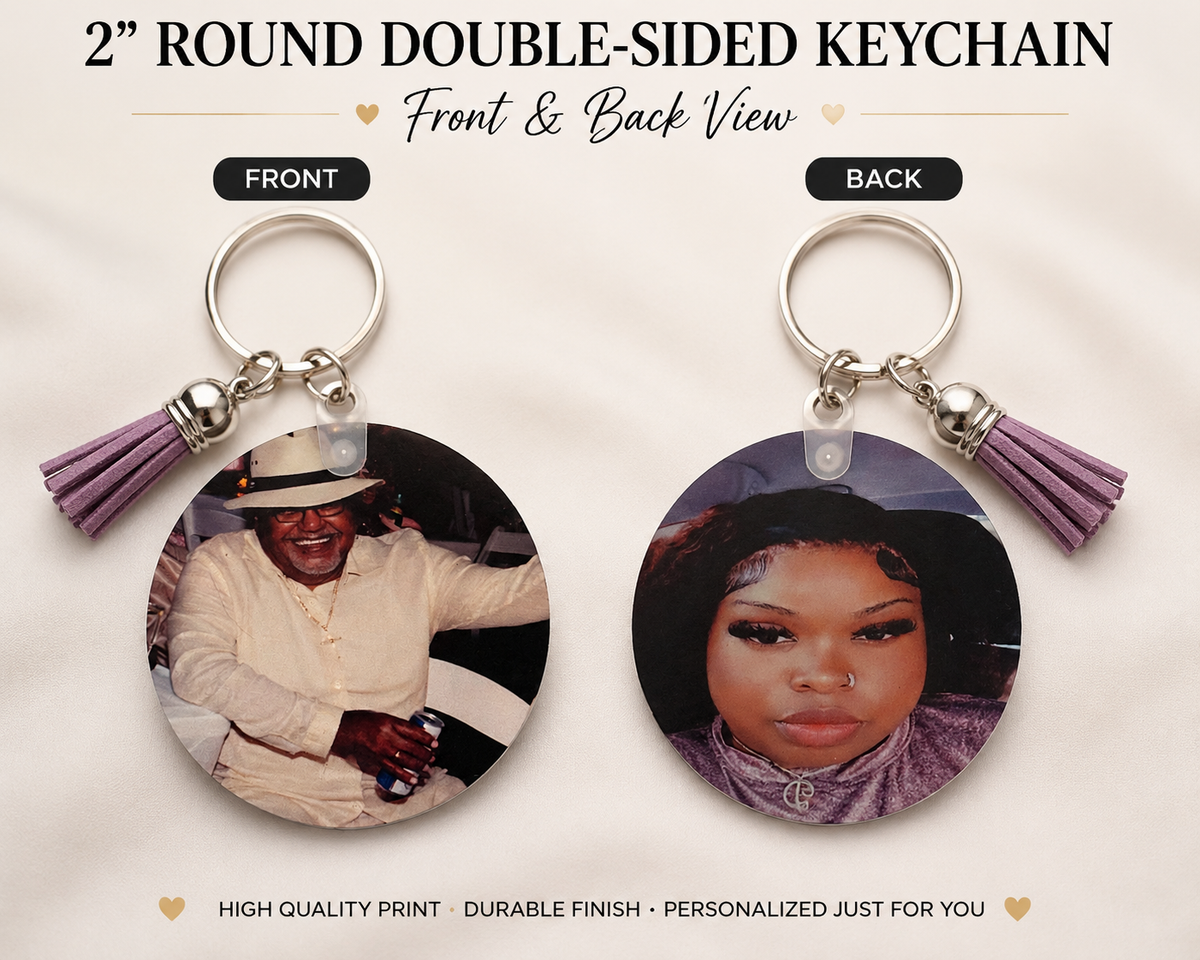 Custom Double-Sided Photo Keychain