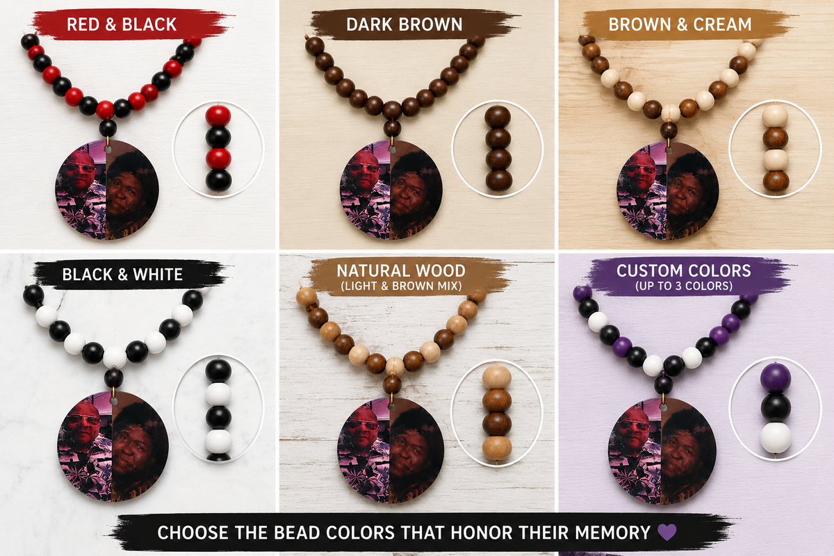 Custom Beaded Memorial Necklace